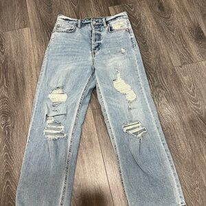 Wild Fable Blue Boyfriend Jeans Distressed Style